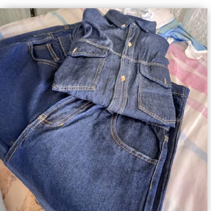 Conjunto unisex jeans dotación, referencia 01CUJDO.