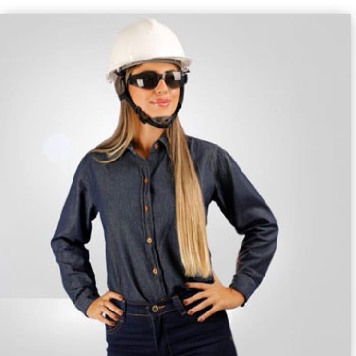 Camisa jean manga larga, 7 oz, referencia 07CJMLM.