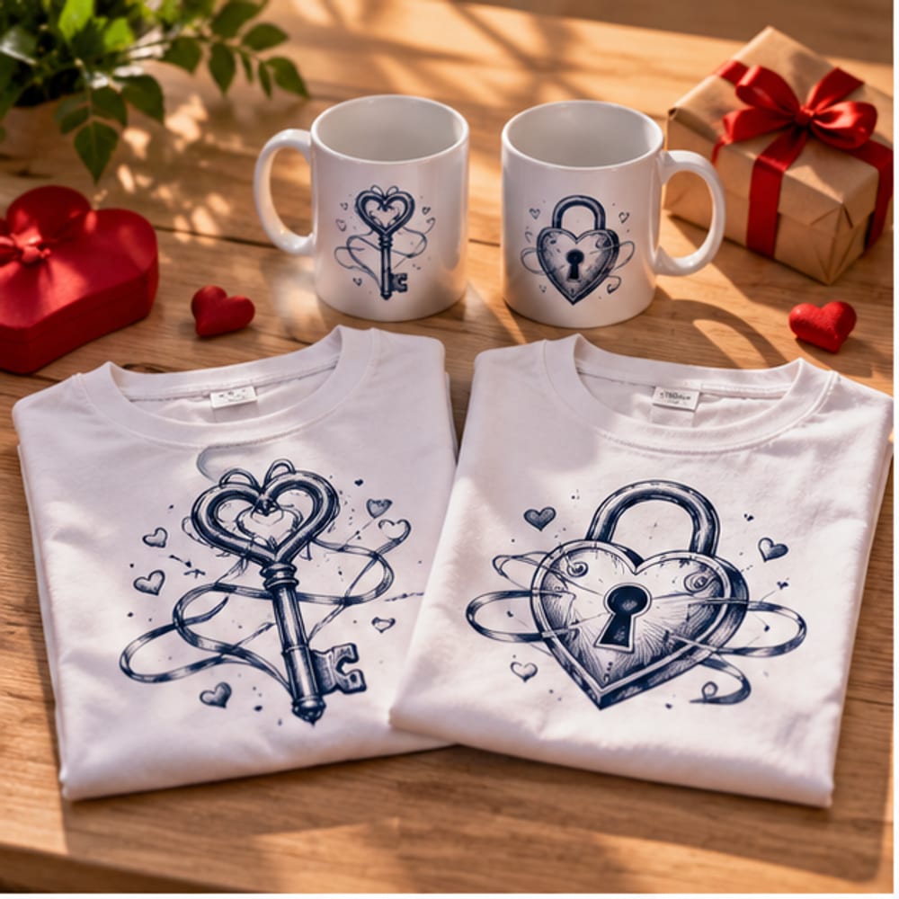 Camisetas y mugs a juego personalizados por Magnus Innova.