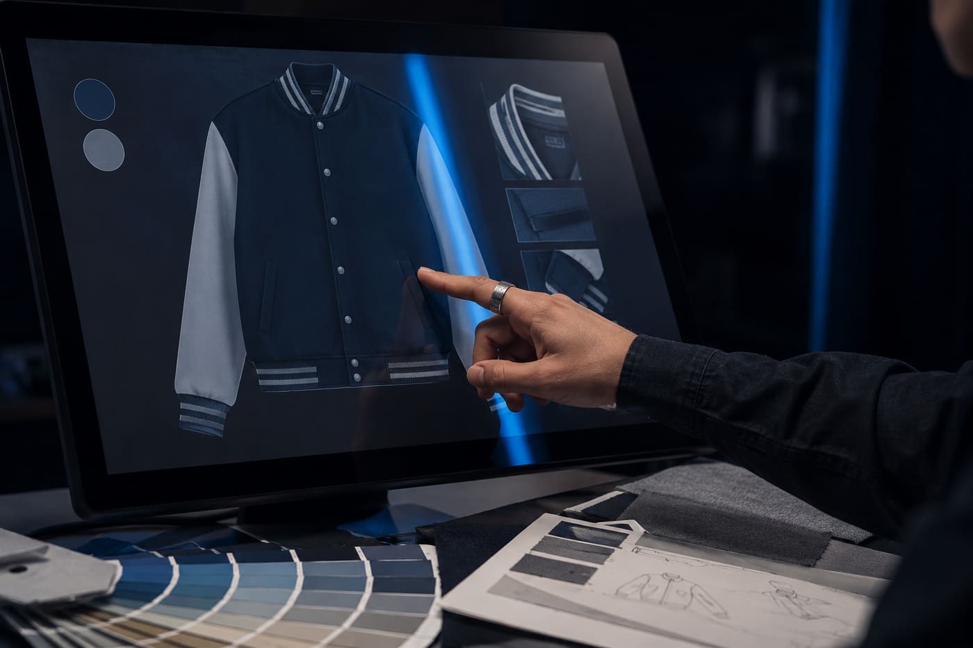 Mockup: Presentamos diseños propios y exclusivos en un mockup que muestra el pedido a un 75-90 % d