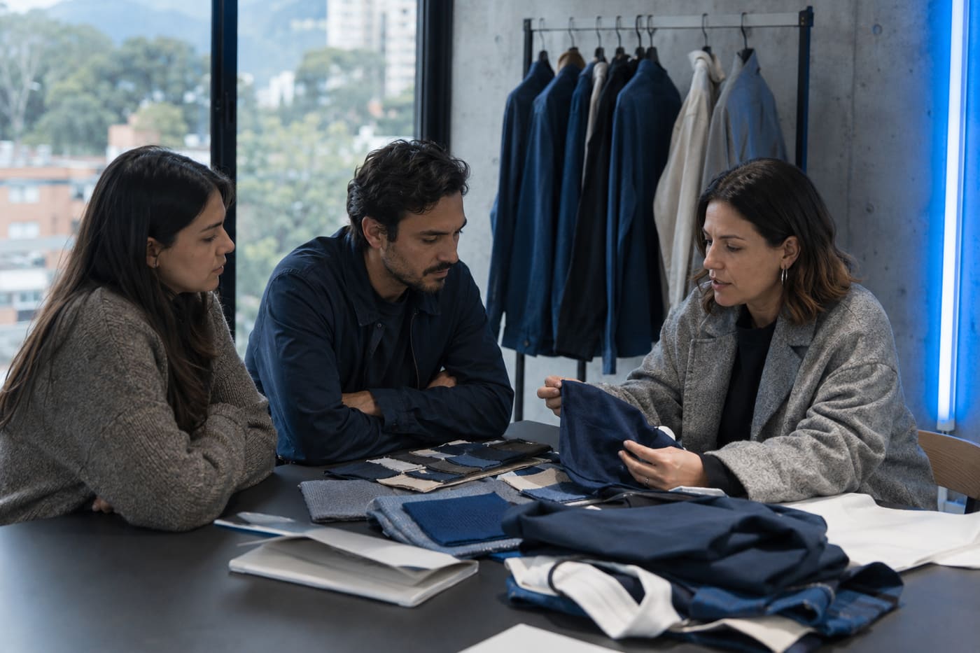 Visita: Agendamos una visita con la persona encargada para mostrar el material textil, las muestra