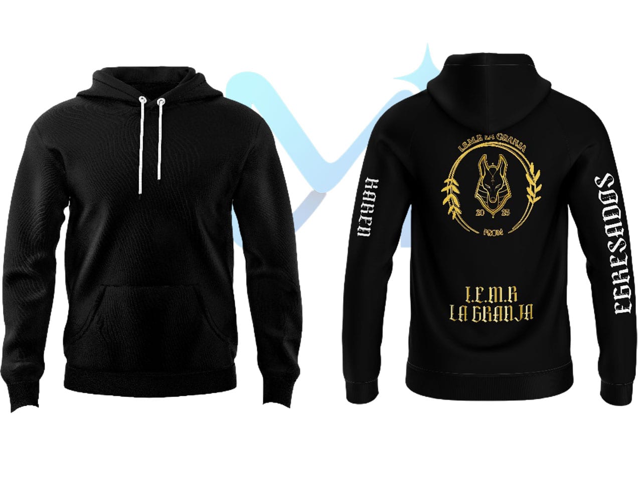 Chaqueta de promoción Puffer Diamond, frente y espalda.