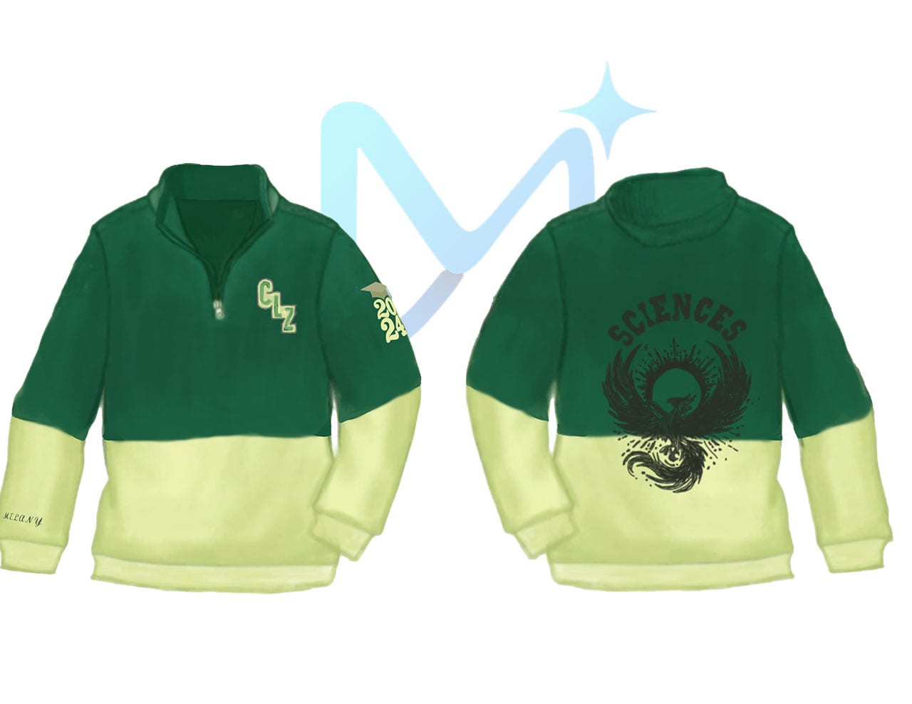 Chaqueta de promoción fabricada por Magnus Innova, frente y espalda.